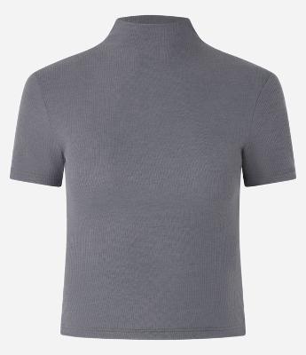 Blusa em Ribana com Golinha Alta Inteira