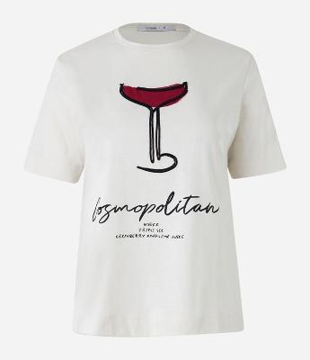Camiseta em Algodão com Estampa Cosmopolitan