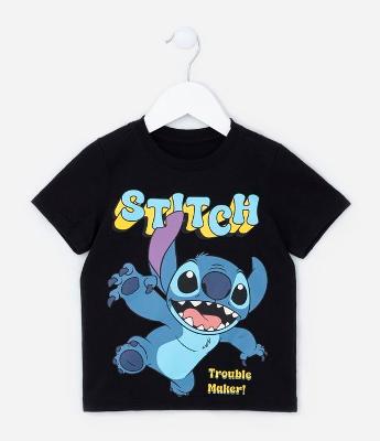 Camiseta Infantil com Estampa do Stitch - Tam 1 a 5 anos