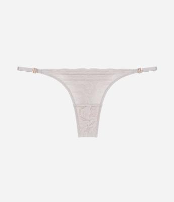 Calcinha String Fio Duplo em Renda Rustica