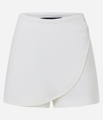 Short Saia Curto em Crepe com Sobreposição