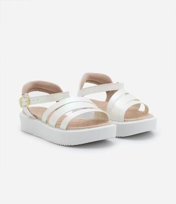 Sandália Flatform Infantil com Tiras Holográficas - Tam 25 ao 34