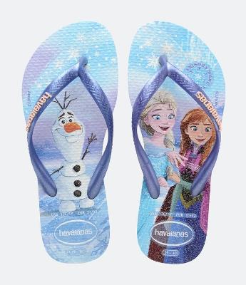 Chinelo Slim Infantil com Estampa de Princesas Havaianas - Tam 23 ao 36