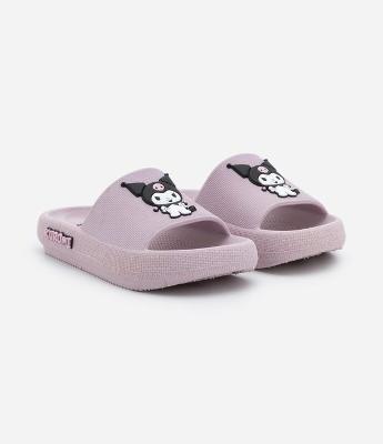 Chinelo Slide Infantil com Patch da Kuromi - Tam 27 ao 34