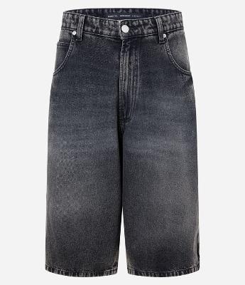 Bermuda Jorts Super Baggy  em Jeans com Cinto Amarração