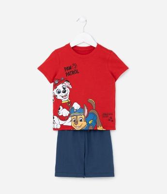 Conjunto Infantil em Algodão com Estampa Patrulha Canina - Tam 2 a 5 anos