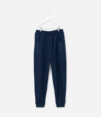 Calça Infantil em Moletom com Bolso com Zíper - Tam 5 a 14 Anos