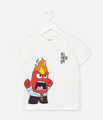 Camiseta Infantil com Estampa Raiva de Divertidamente - Tam 3 a 10 Anos
