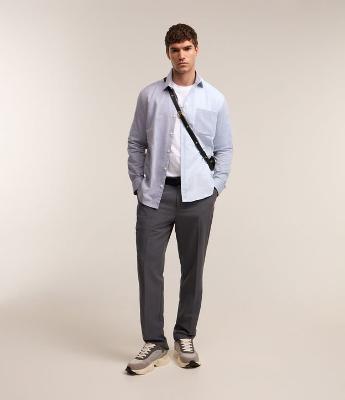 Calça em Tricoline com Elastano