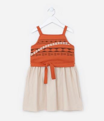 Camisola Infantil com Estampa da Moana - Tam 3 a 8 Anos