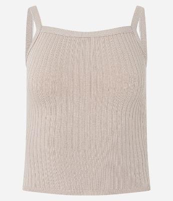 Blusa de Alça em Tricô Seamless com Costas Abertas