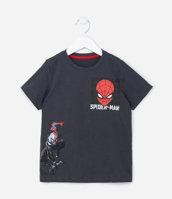 Camiseta Infantil com Estampa Homem Aranha - Tam  4 a 10 Anos