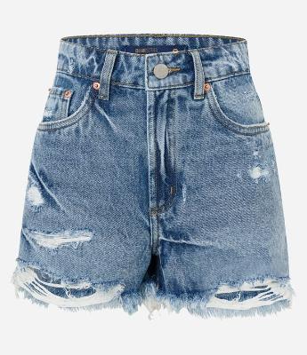 Short Jeans Destroyed com Cintura Alta