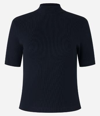 Blusa Regular em Ribana com Gola Alta