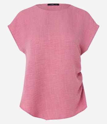 Blusa Sem Cava em Crepe com Franzido Lateral