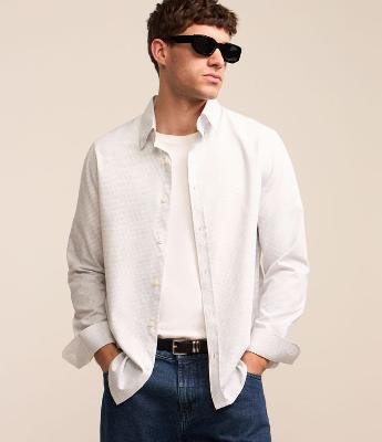 Camisa em Tricoline com Bambu com Estampa Xadrez