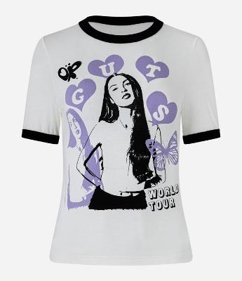 Camiseta Curta com Estampa Olivia Rodrigo