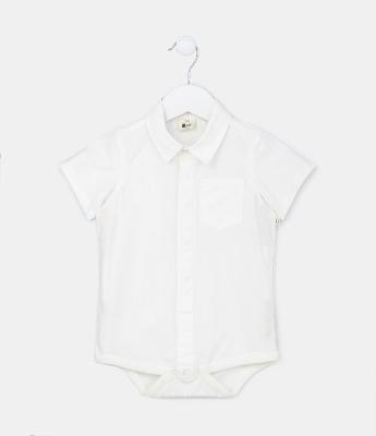 Body Infantil em Tricoline com Bolsinho - Tam 03 a 18 Meses