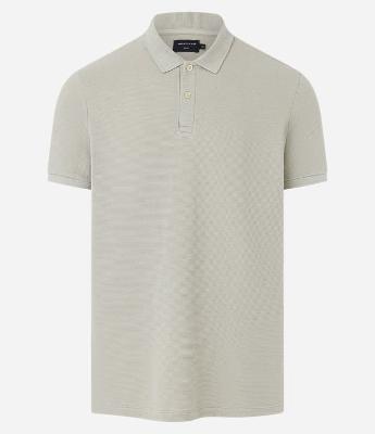 Camisa Polo em Algodão com Textura Canelada