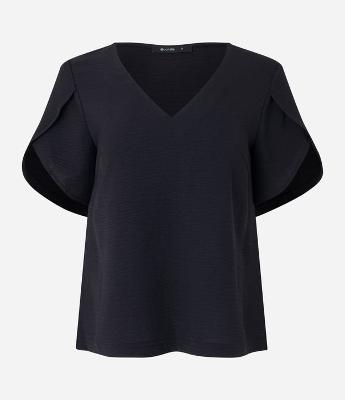 Blusa com Manga Tulipa e Efeito Airflow