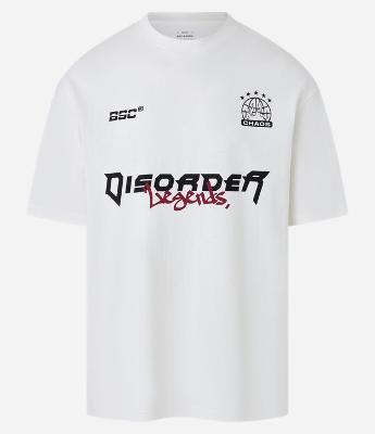 Camiseta Relaxed em Malhão com Estampa Disorder 10