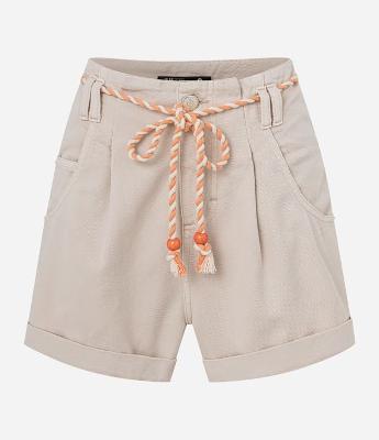 Short Baggy em Sarja com Cinto Cordão