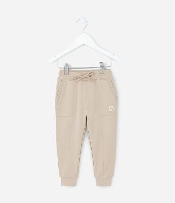 Calça Infantil em Modal com Recortes e Bolsos - Tam 1 a 6 Anos