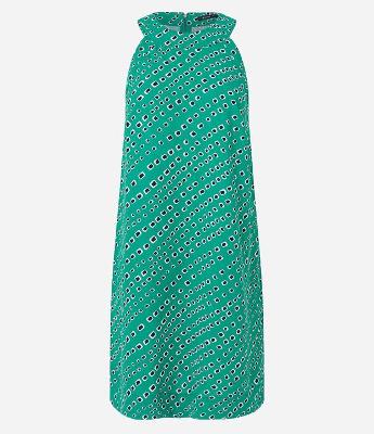 Vestido Curto com Efeito Airflow e Estampa Geométrica