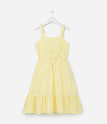 Vestido Infantil com Amarração nas Costas - Tam 5 a 14 Anos