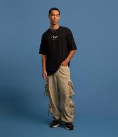 Calça Super Baggy em Sarja Estonada com Lavagem - 2