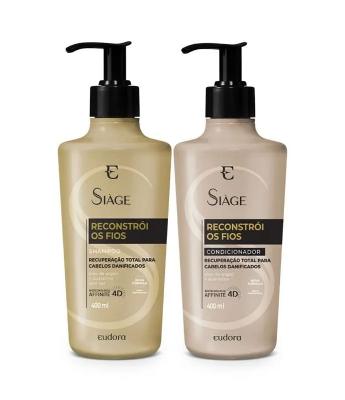 Kit Siàge Reconstrói os fios Shampoo 400ml + Condicionador 400ml