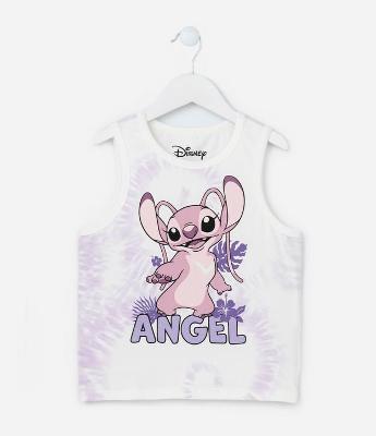 Regata Infantil com Estampa da Angel e Tie Dye - Tam 5 a 14 Anos