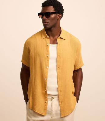 Camisa Comfort em Algodão com Textura