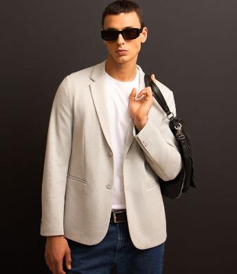 Blazer Super Slim de Malha sem Forro