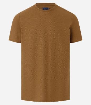 Camiseta Regular com Textura Colmeia