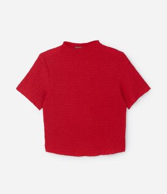 Blusa Texturizada com Golinha Alta Curve & Plus Size