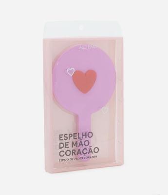 Espelho de Mão Emborrachado com Coracão 3D Alchemia