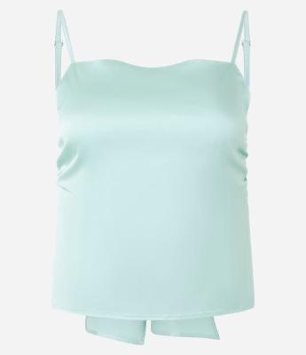 Blusa de Alça em Cetim com Lacinho nas Costas