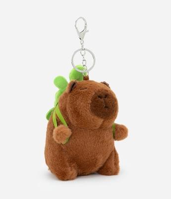 Chaveiro Infantil com Pelúcia de Capivara e Tartaruga - Tam U