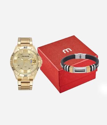 Kit Relógio Mondaine Masculino Analógico