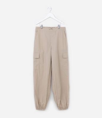 Calça Parachute Infantil com Bolsos - Tam 5 a 14 Anos