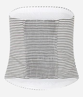Blusa Tomara Que Caia em Tricoline Listrado com Lastex