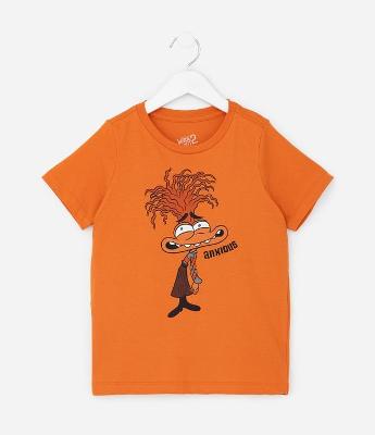 Camiseta Infantil com Estampa Ansiedade de Divertidamente - Tam 3 a 10 Anos