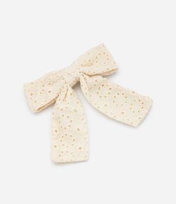 Presilha de Cabelo Laço em Broderie - Tam Único