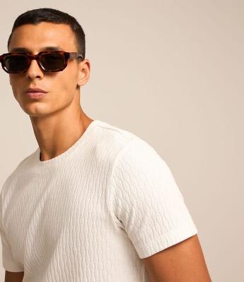 Camiseta Muscle em Algodão com Textura Ondulada