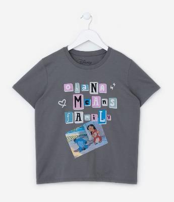 Camiseta Infantil com Estampa Lilo E Stitch - Tam 5 a 14 Anos
