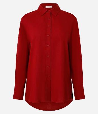 Camisa Viscolinho com Abotoamento Frontal