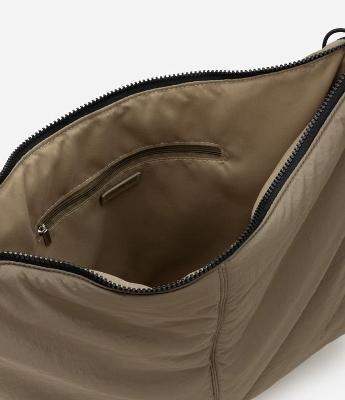 Bolsa Hobo em Poliamida com Gorgurão e Ajuste Lateral