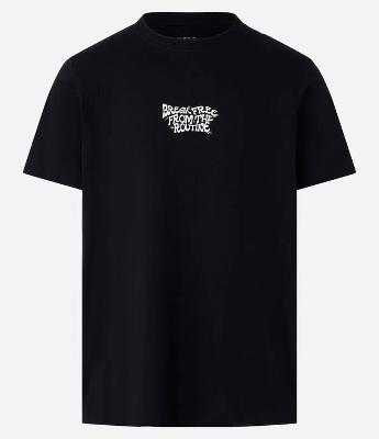 Camiseta Comfort em Algodão com Estampa Abstrata e Lettering