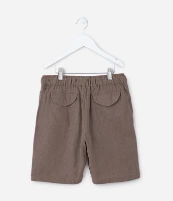 Bermuda Infantil em Viscolinho com Bolsos - Tam 5 a 14 Anos